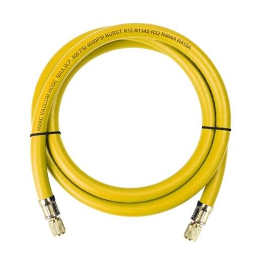 2026 Upgraded 3/8″Diameter Hose,6FT,1/4″ FL‑1/4″ FL Vacuum Yellow 1/4″ to 1/4″