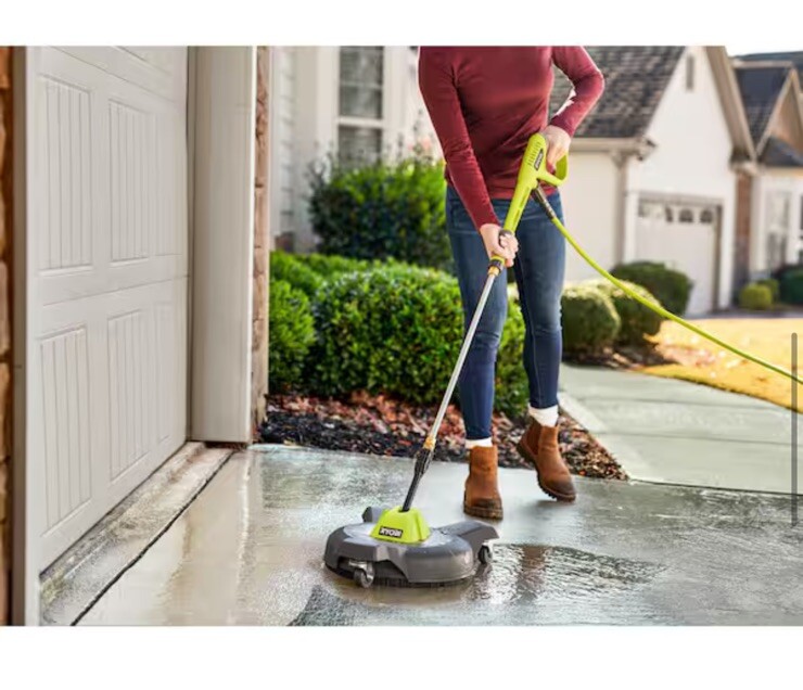 RYOBI 12 in. 3100 PSI Electric Pressure Washer Surface Cleaner w/ Caster Wheels