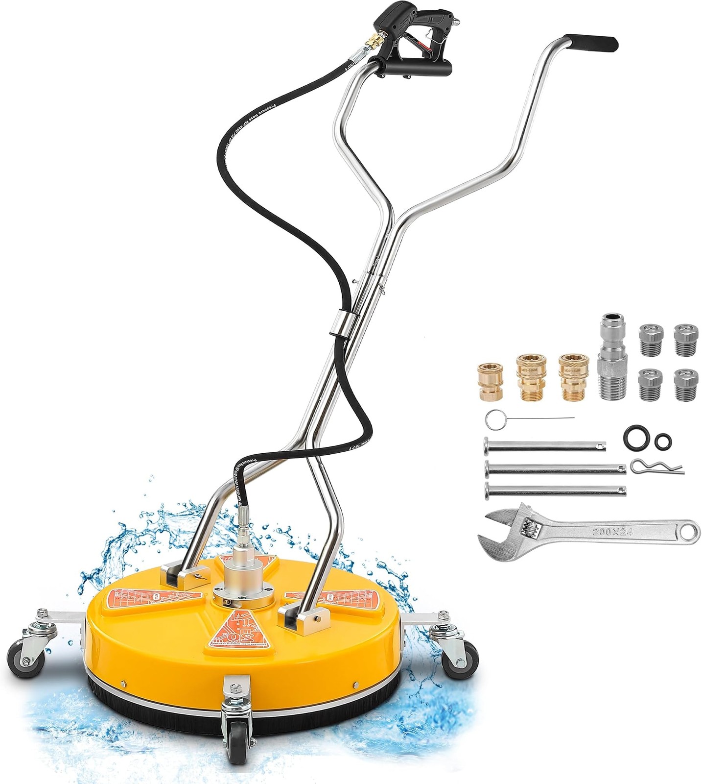 Tool Daily 20″ Pressure Washer Surface Cleaner Dual Handle,Power Washer Surfa…