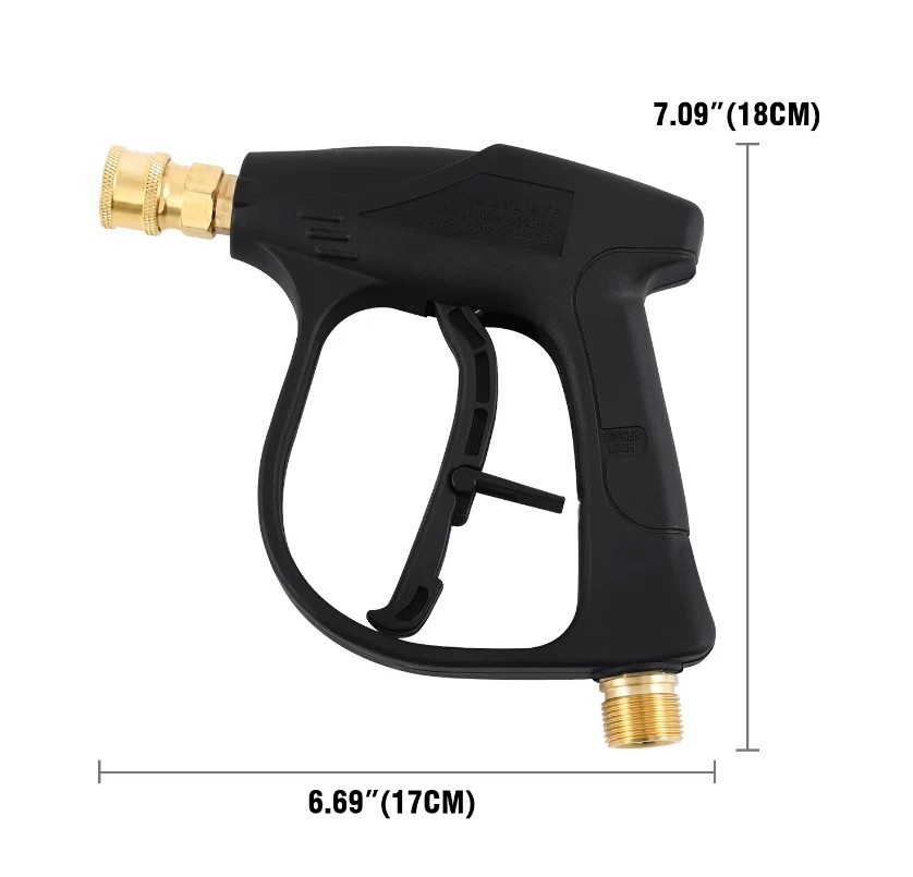 1/4″ 4000 PSI Pressure Washer Gun – Short Wand Foam Spray Nozzle