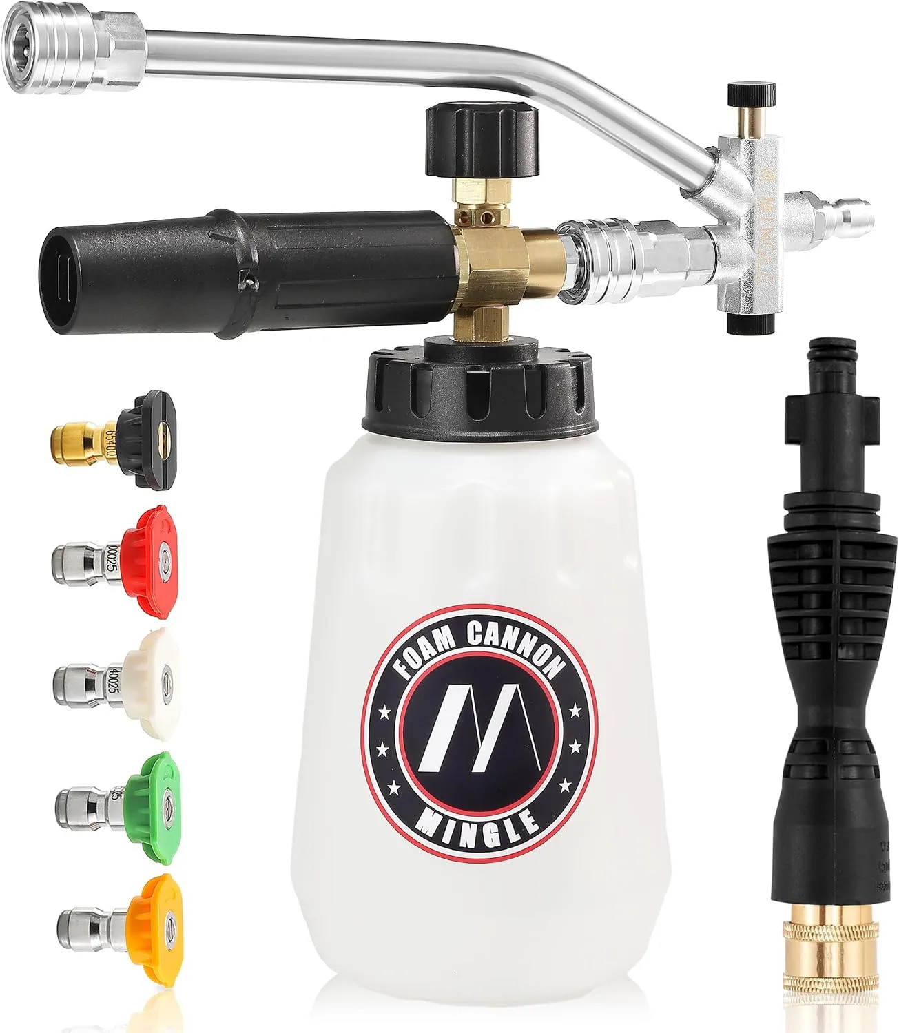 Foam Cannon For Portland Husky And Ryobi Pressure Washer With 5 Nozzle Tips 1/4
