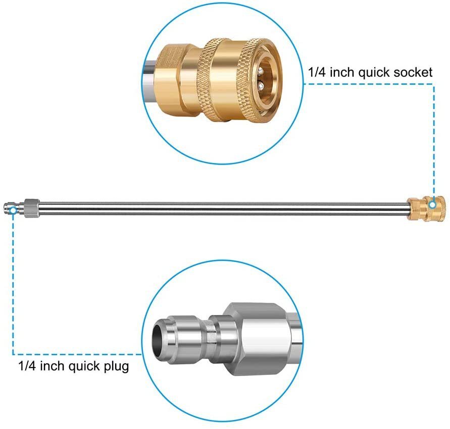 High Pressure Washer Quick Release 1/4 Male M22/14 Female Plug Brass Connector