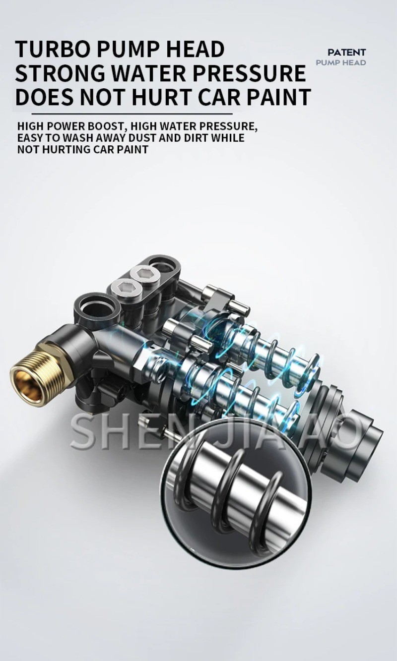S2 Waterproof High-Pressure Car Wash Machine 220V Induction Motor Water Pump