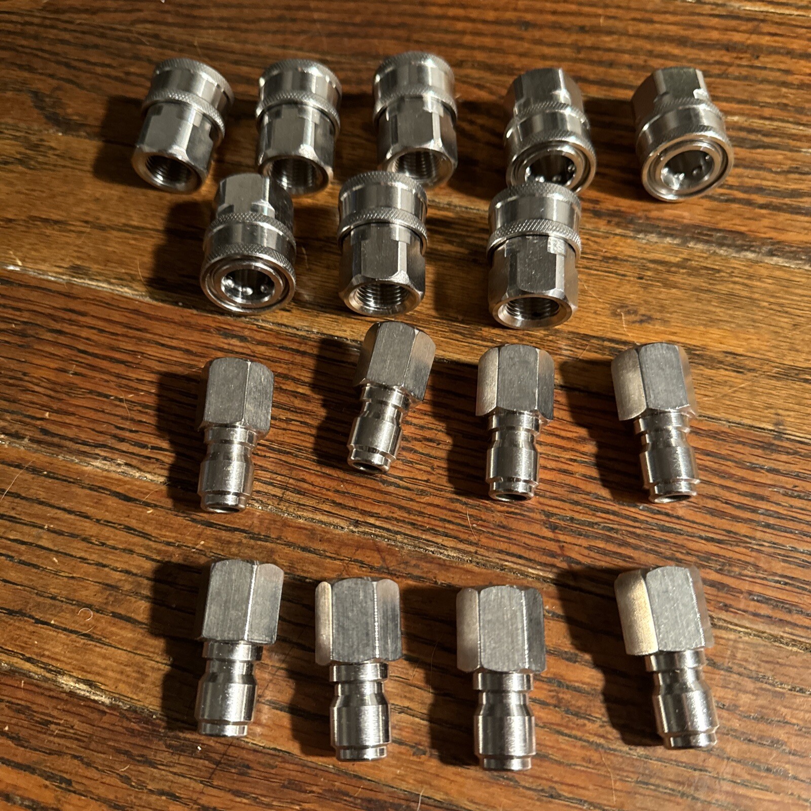 NPT 3/8 Inch Male And Female Hose Adapter Set Stainless Steel Quick Hose