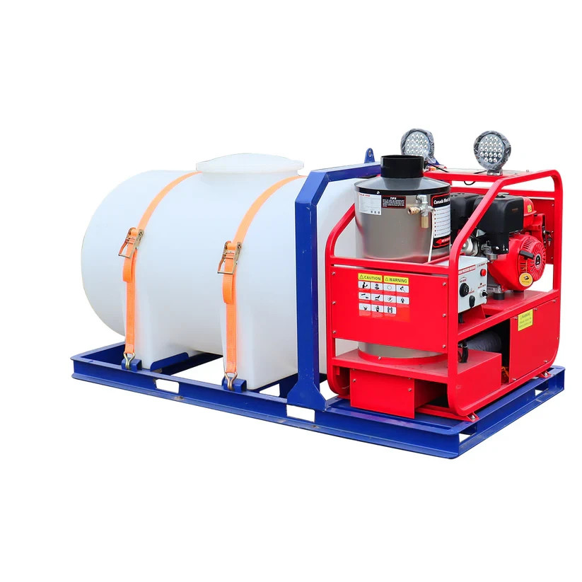 Greatbear Industrial 4000PSI Hot Water Pressure Washer with 436 Gal Water Tank