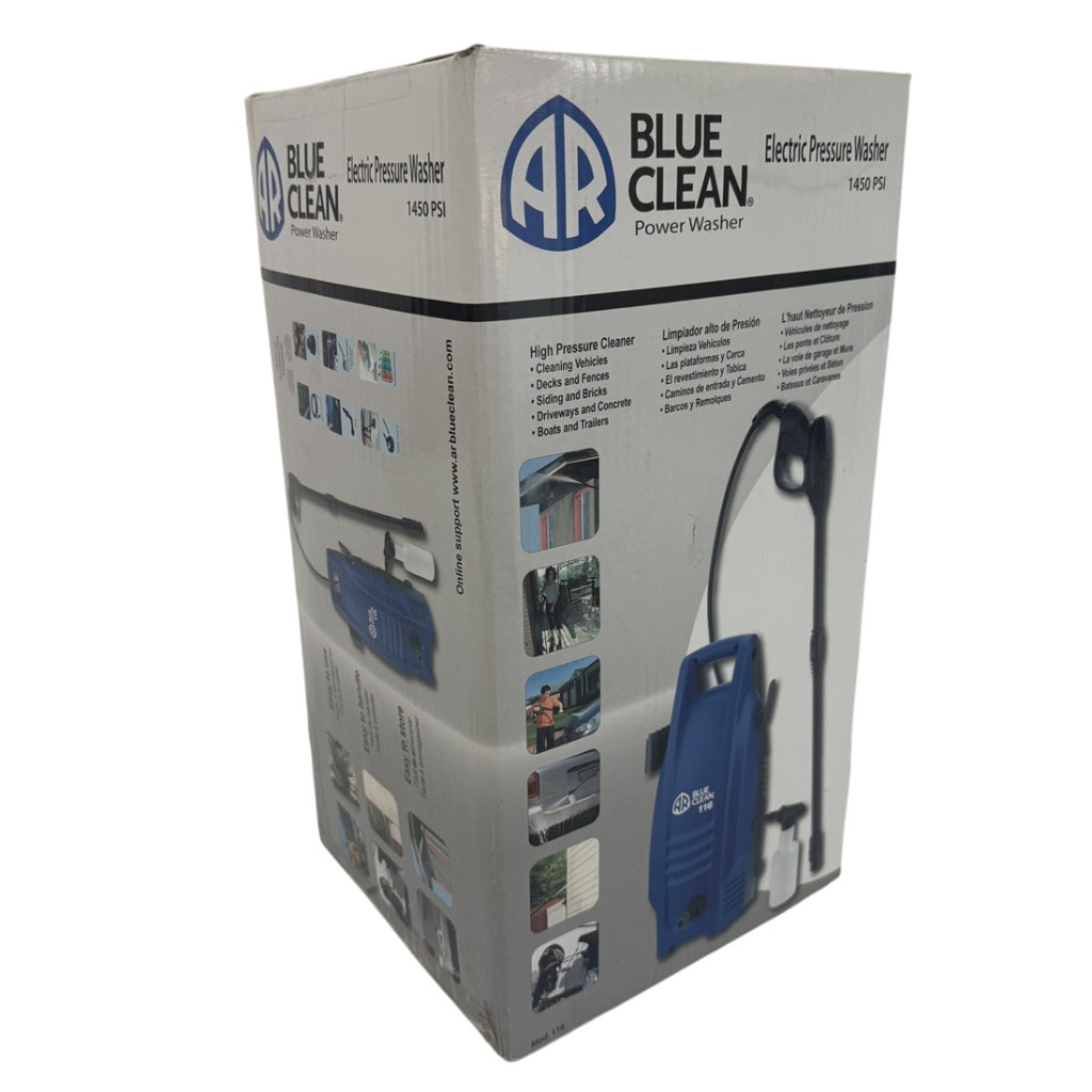 AR Blue Clean NEW Electric Pressure Washer Cleaner 1960 CU 1450 PSI Complete Kit