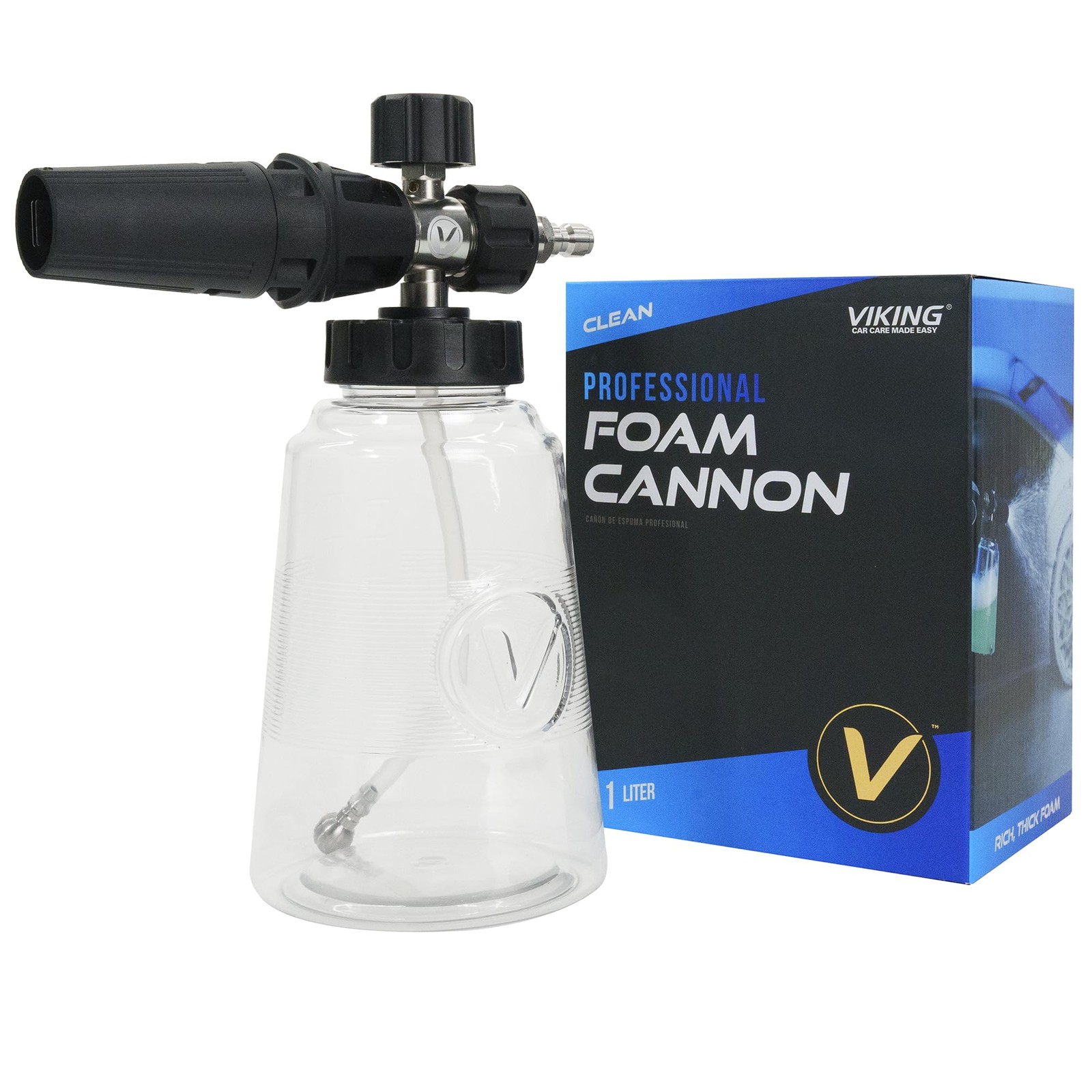 Professional Foam Cannon for Car, Adjustable Spray Nozzle, 1.1 Liter Soap Can…