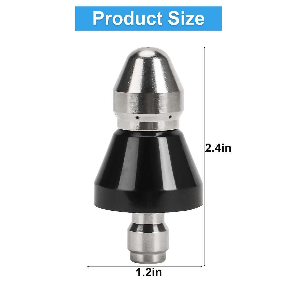 1/4 ” High Pressure Washer Drain Sewer Cleaning Pipe Spray Nozzle Parts Cleaner