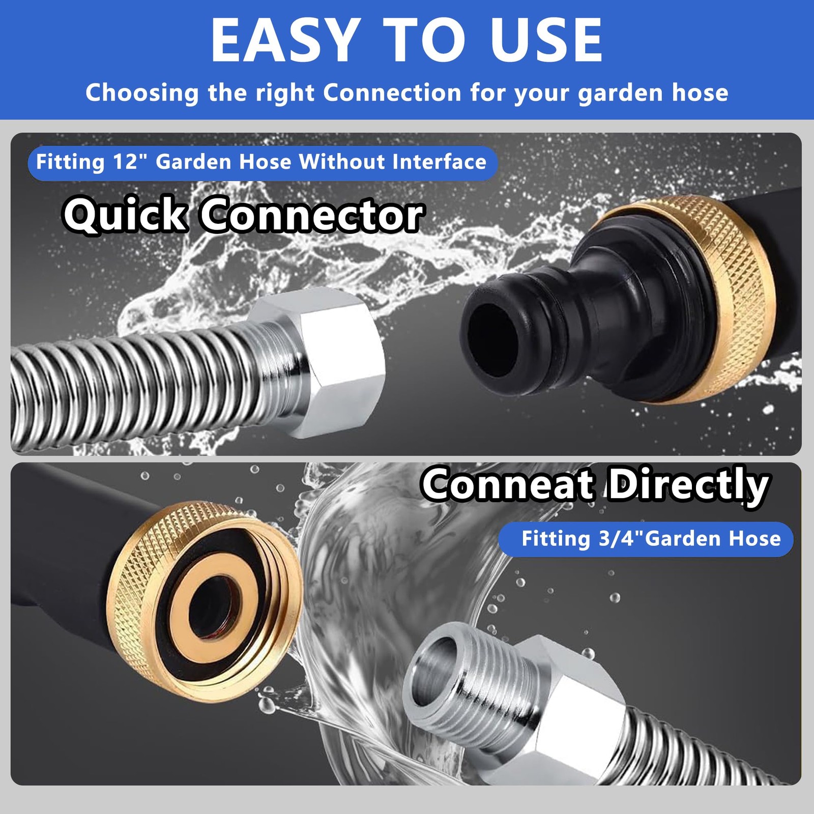 2026 Upgraded Jet Nozzle Power Washer for Garden Hose with 2 Different High-P…