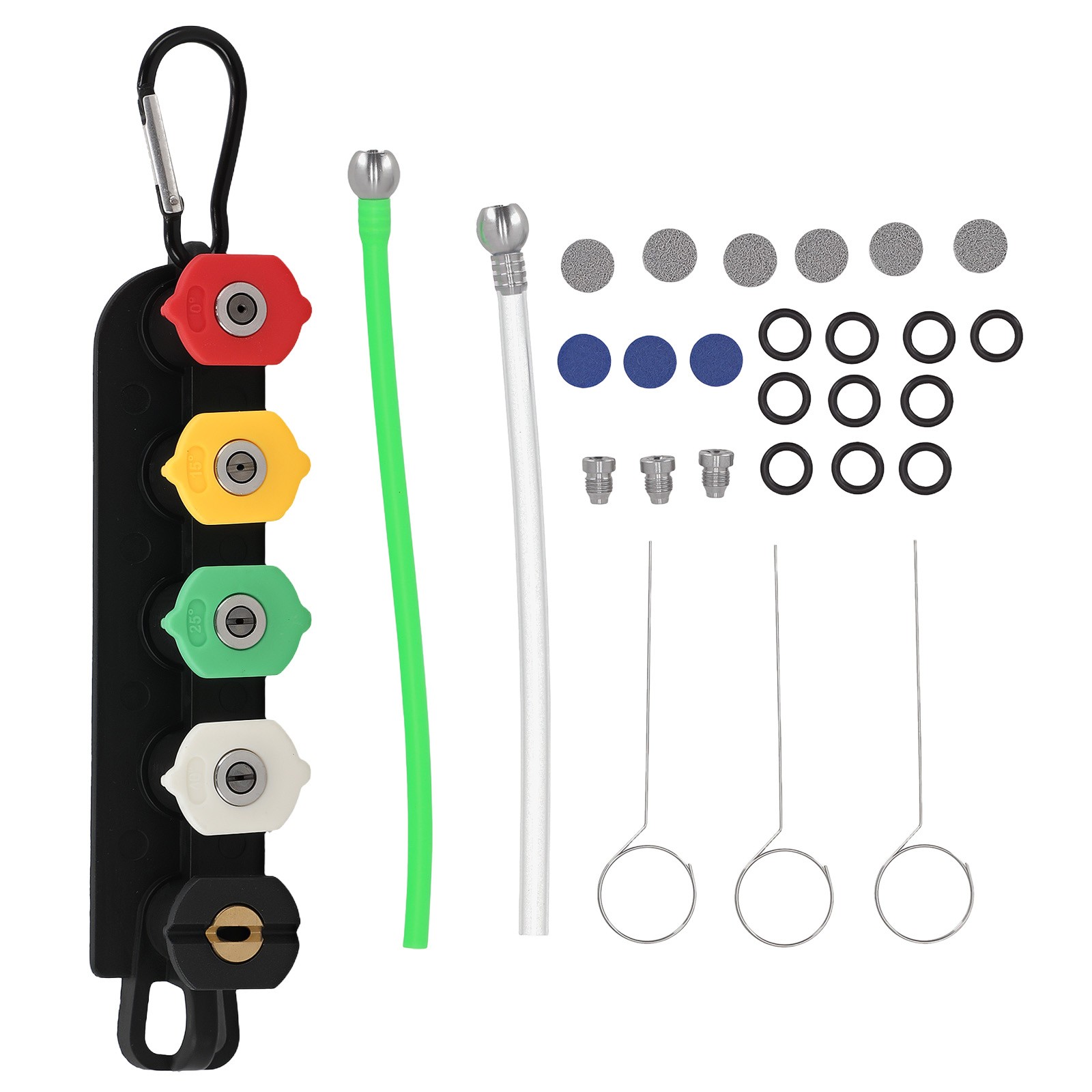 Foam Cannon Orifice Kit 1.1/1.15/1.25mm Spray Nozzle Foam Meshes 3000-4000PSI