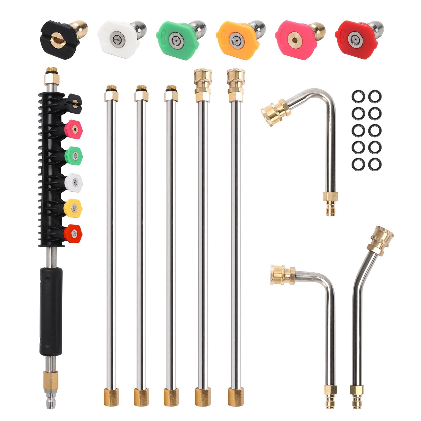 Pressure Washer Extension Wand Upgrade, 9 Pack Power Washer Lance with 6 Nozz…