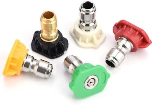 5pcs Quick Connect 1/4 Set Pressure Washer Nozzles Versatile Cleaning Spray Tips