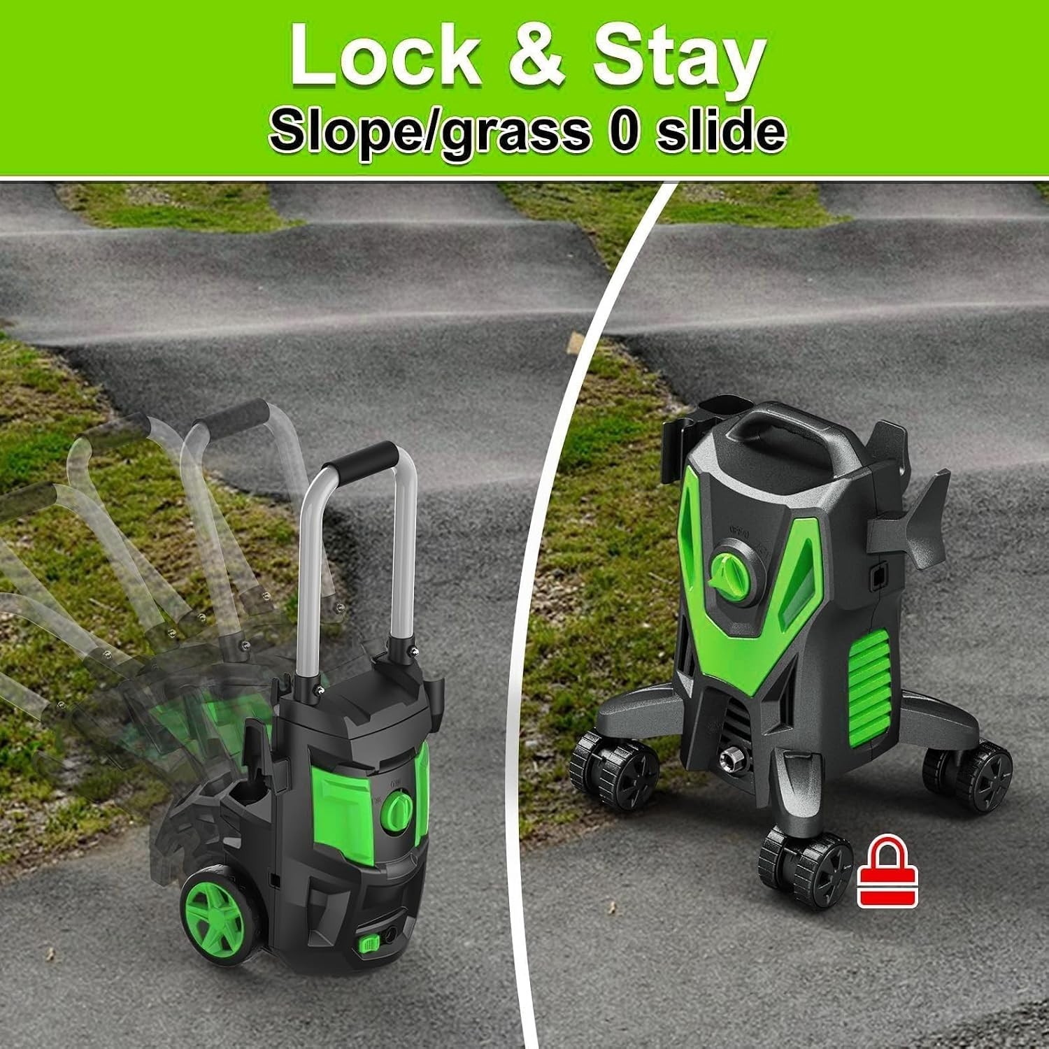 Eco-Friendly 5000 PSI Pressure Washer with 4 Quick Connect Nozzles & Foam Cannon
