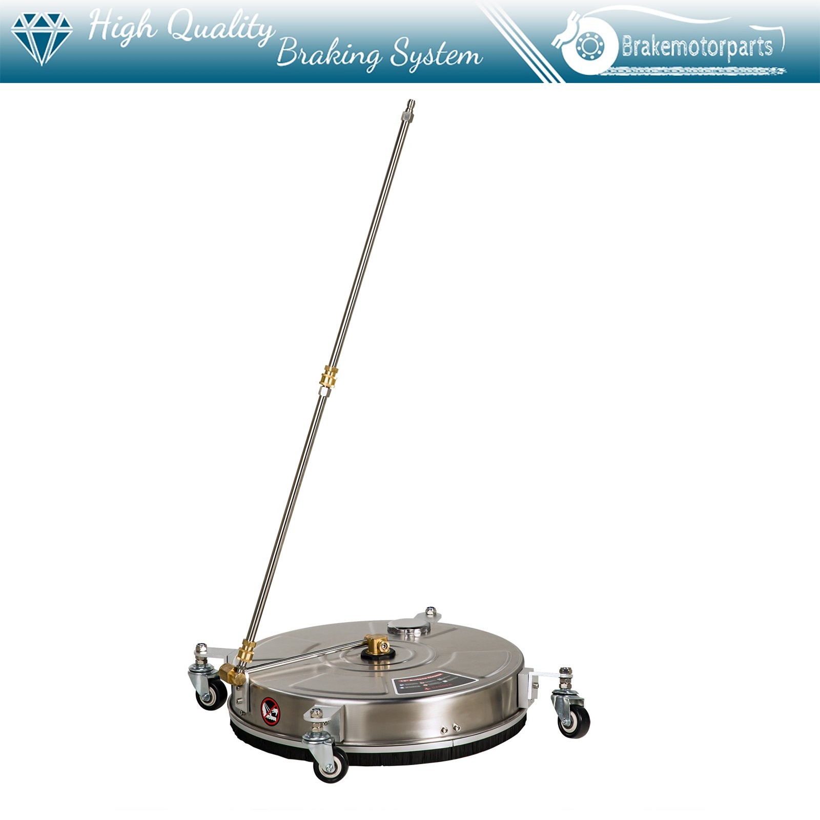 18″ Pressure Washer Surface Cleaner w/ Wheels 4000PSI & 2 Extension Wand