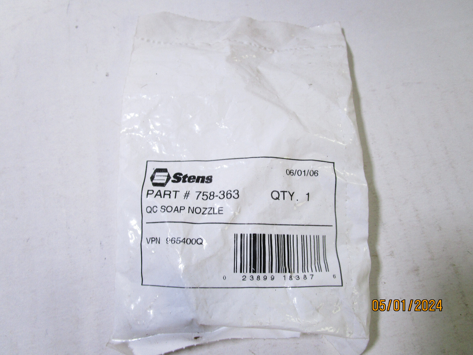 Stens 758-363 Quick Connect Coupler Soap Nozzle Fit 1200-5000 PSI Power Wash SZ2
