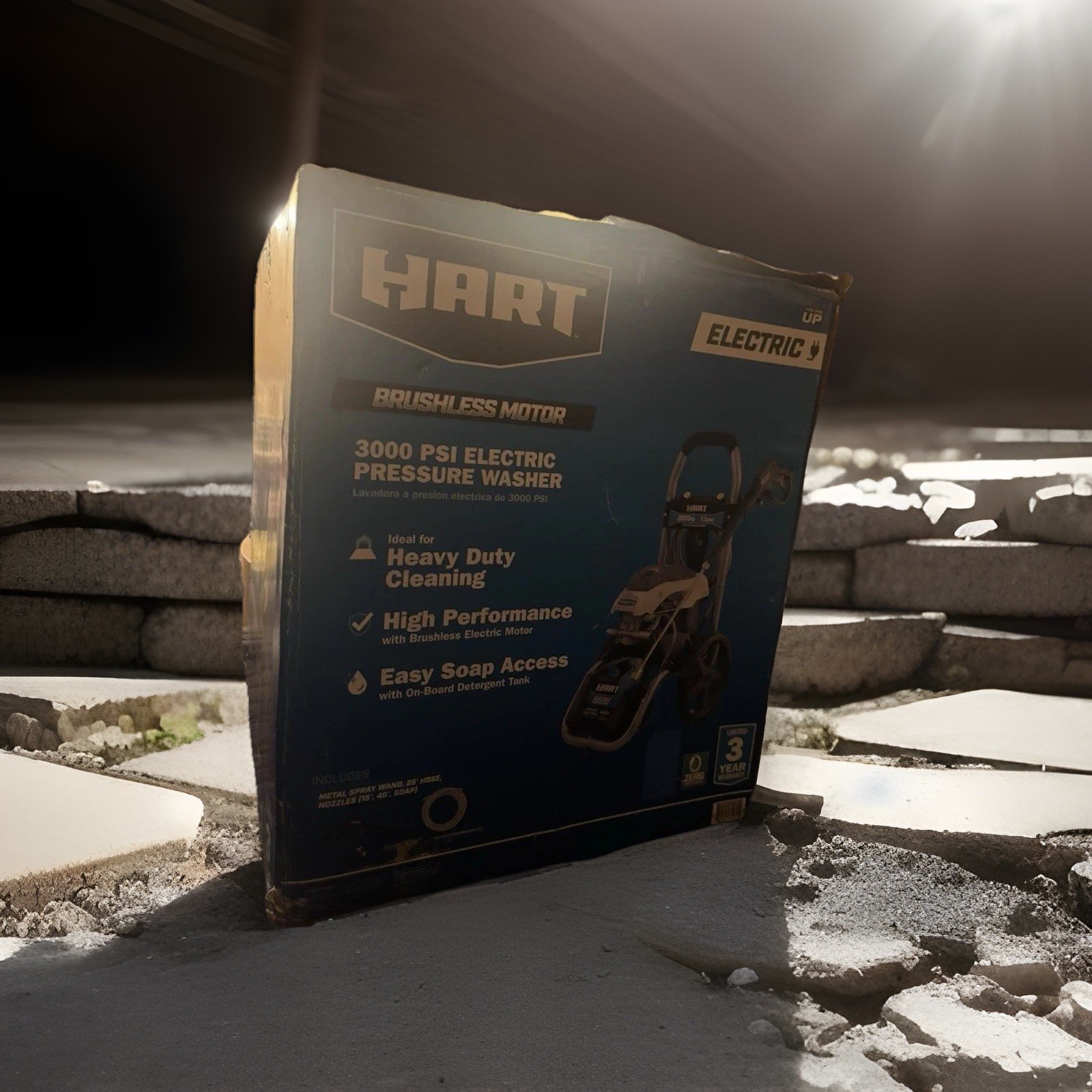 Hart 3000PSI 1.1 GPM Electric Pressure Washer with Brushless Motor