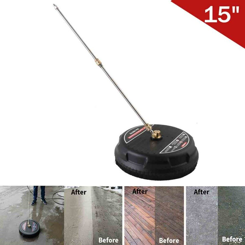 15″ Pressure Washer Surface Cleaner with 2 Extension Wand 4000PSI Pressure 1/4in