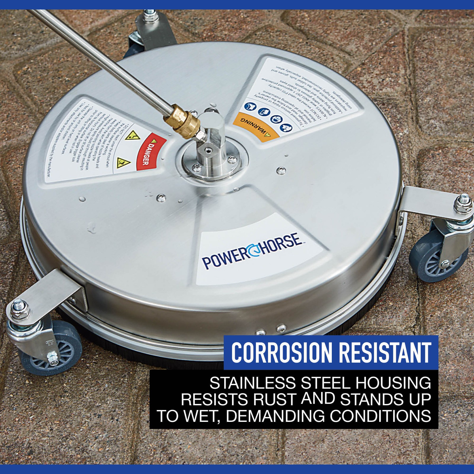 Powerhorse Stainless Steel Pressure Washer Surface Cleaner, 16in., 4000 PSI