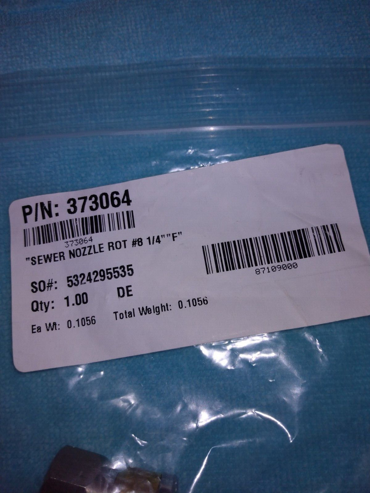 Rotating Sewer Jetting Nozzle #8.0, 3 Back, 1/4″ FPT, Suttner