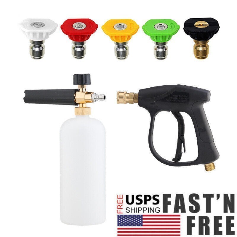 Snow Foam Cannon Washer Gun Car Wash Auto Detailing Car Wheel Cleaning Tool Set