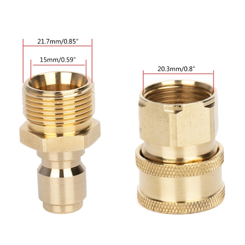 Quick Connector Brass-Faucet Water Adapter Garden Tap Connector Adapter 2pcs