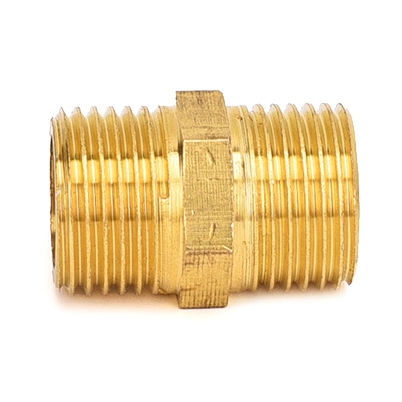 Hexagonal Double Nipples Male to Male Threads Strong Double Nipples 4pcs/set