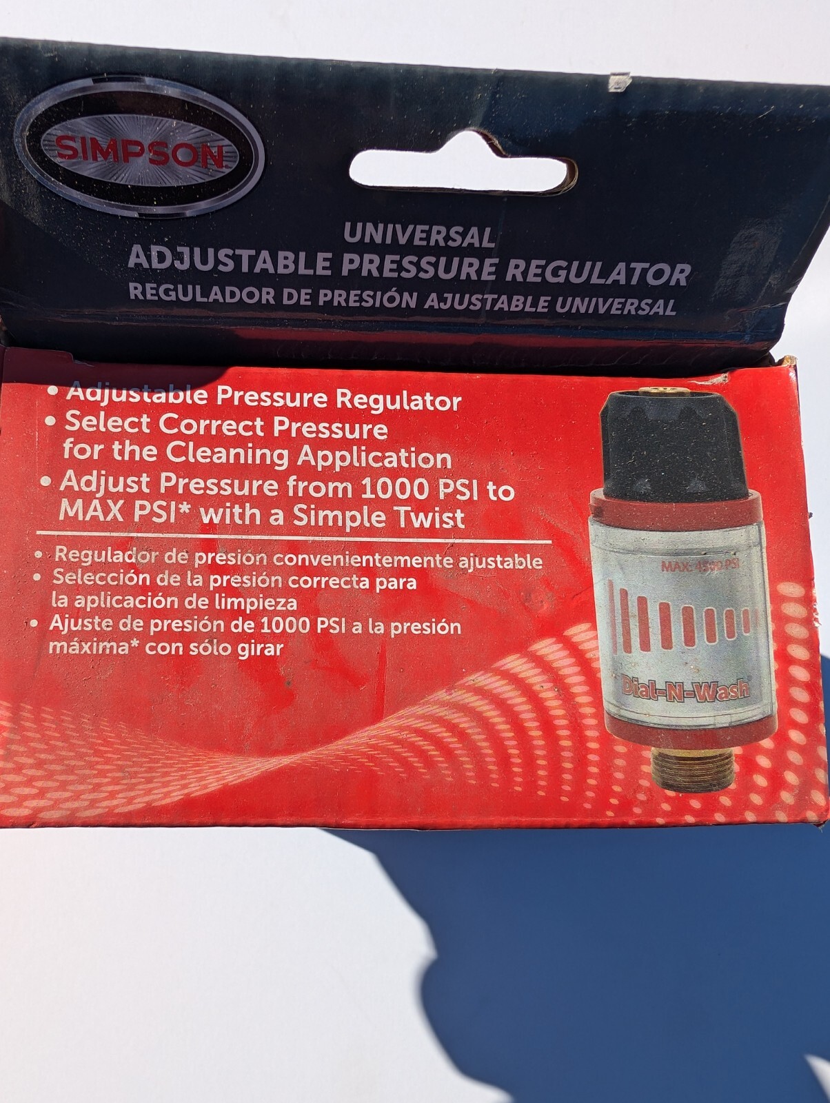 Simpson 4500psi Adjustable Pressure Washer Regulator Tip Nozzle Dial-N-Wash