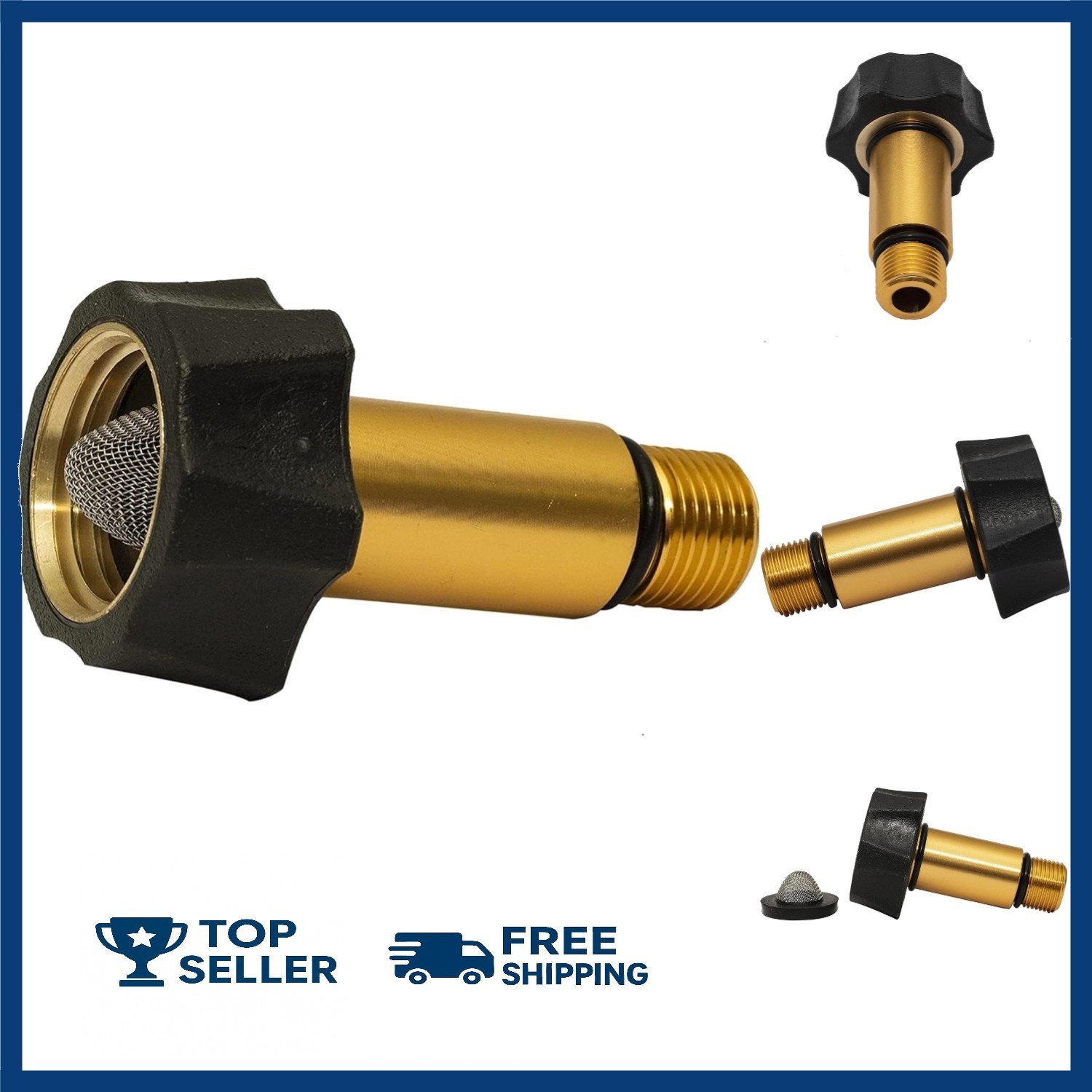 1 Pcs 7110166 Pressure Washer Pump Parts Water Inlet Fitting, 3/4″ Female to …