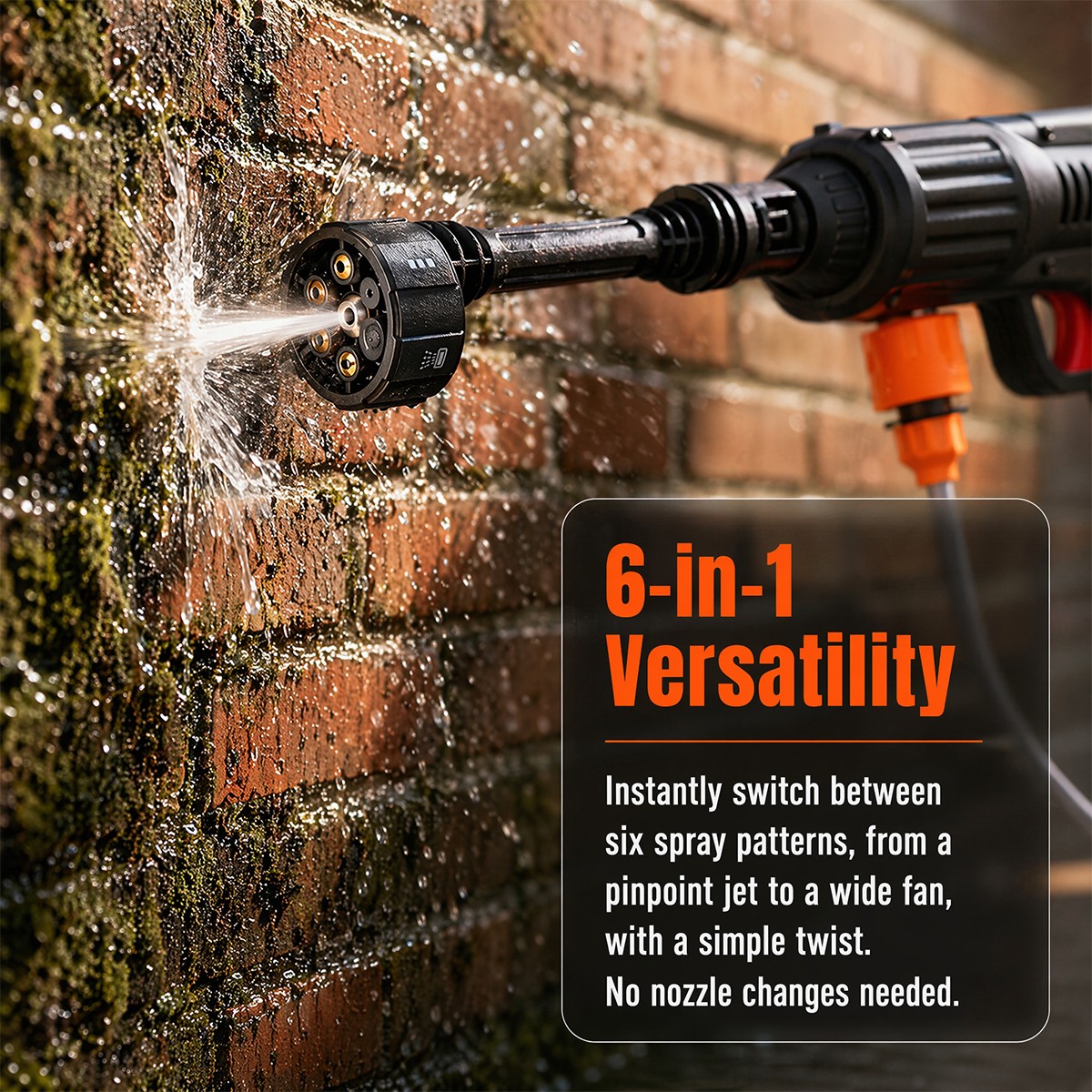 Portable Cordless Electric High Pressure Water Spray Gun Car Washer Cleaner Tool