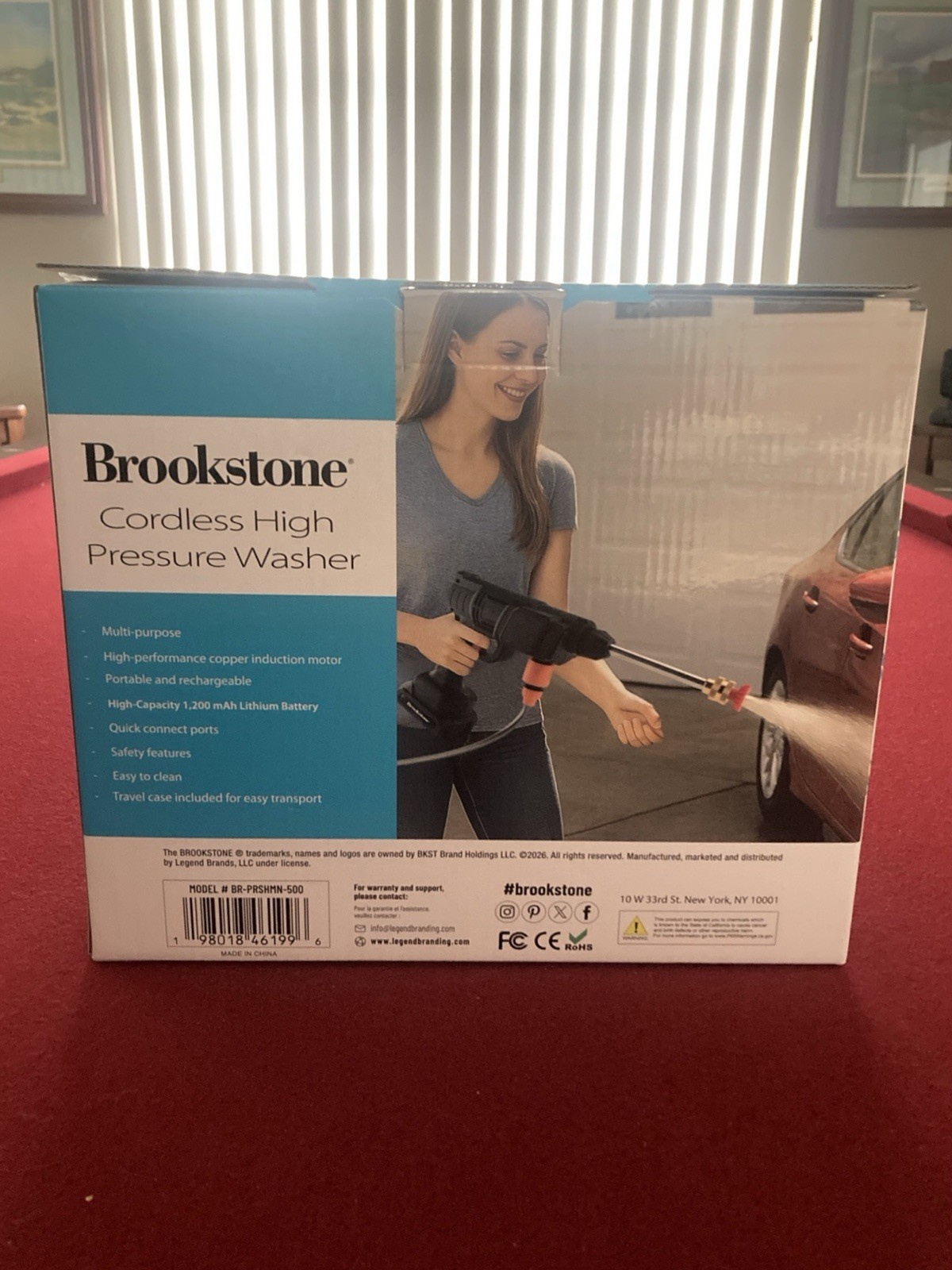 Brookstone Cordless High-Pressure Washer Portable Rechargeable – Brand New