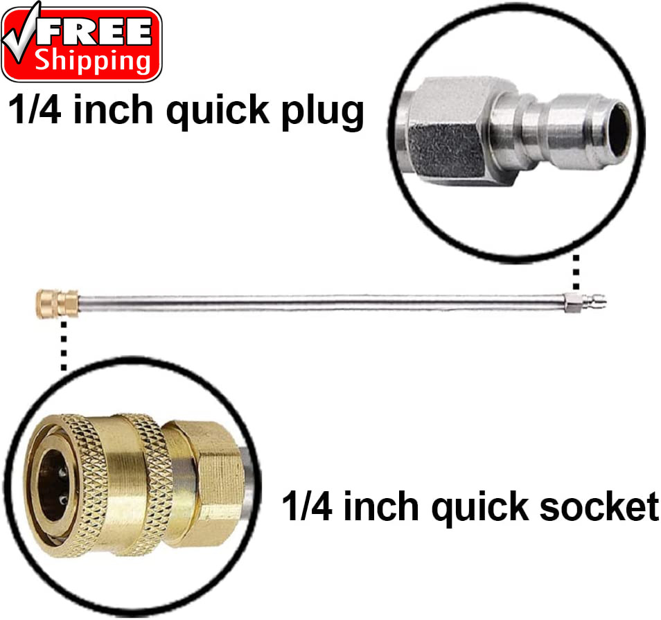 Pressure Washer Extension Wand, 17 Inch Stainless Steel 1/4 Inch Quick Connect P