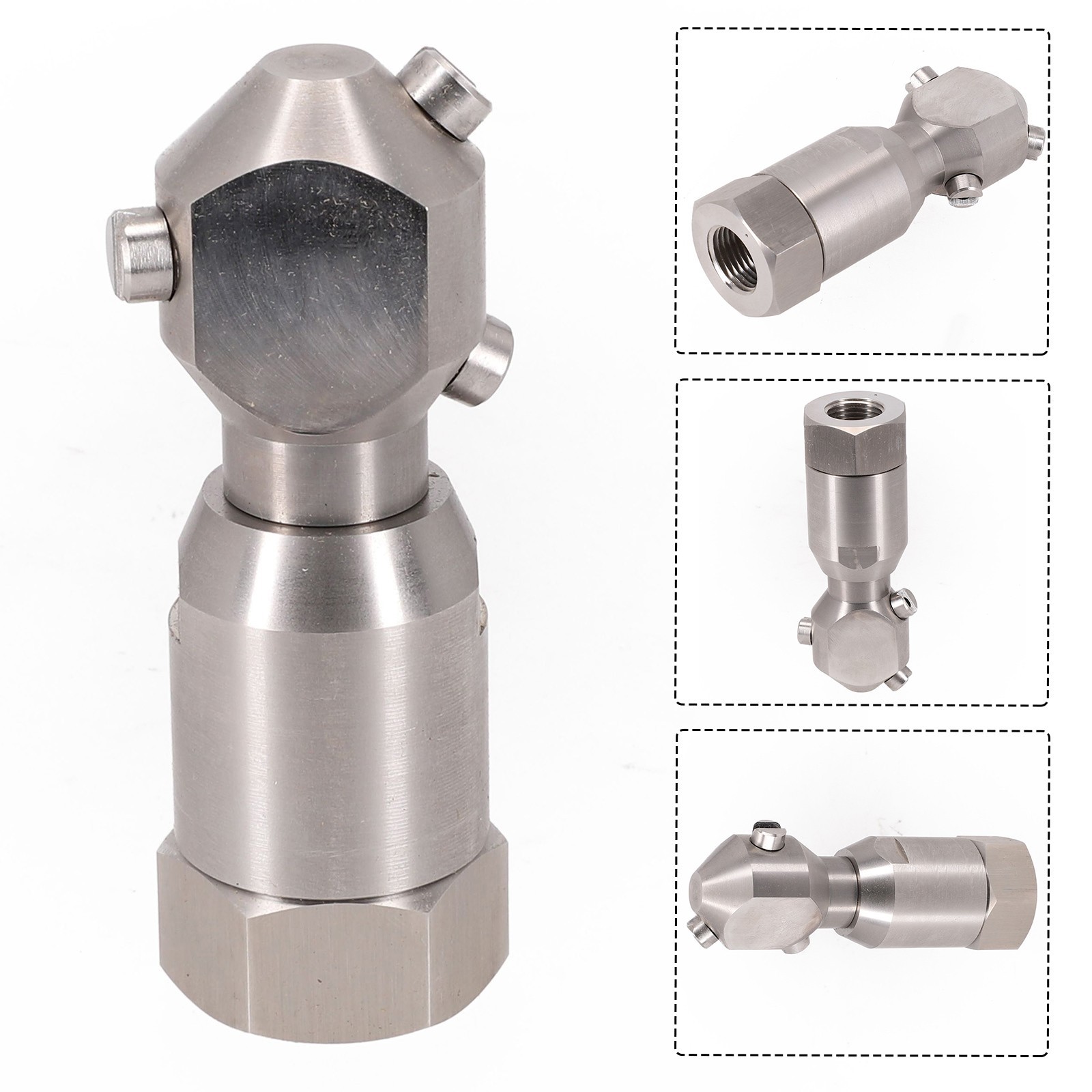 Efficient Spray Nozzle with 360 Degree Rotation for Metal Tank Cleaning