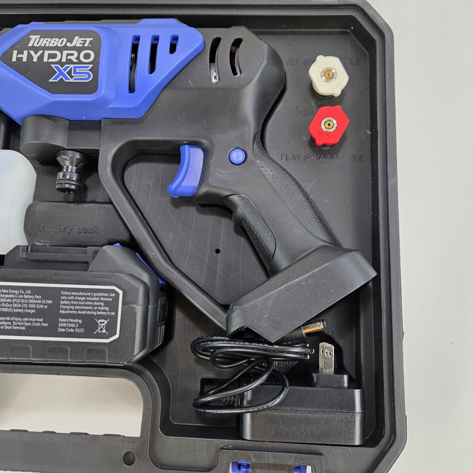 Turbo Jet Hydrox5 Pro Portable Cordless Pressure Washer (21V 3000Mah Battery)