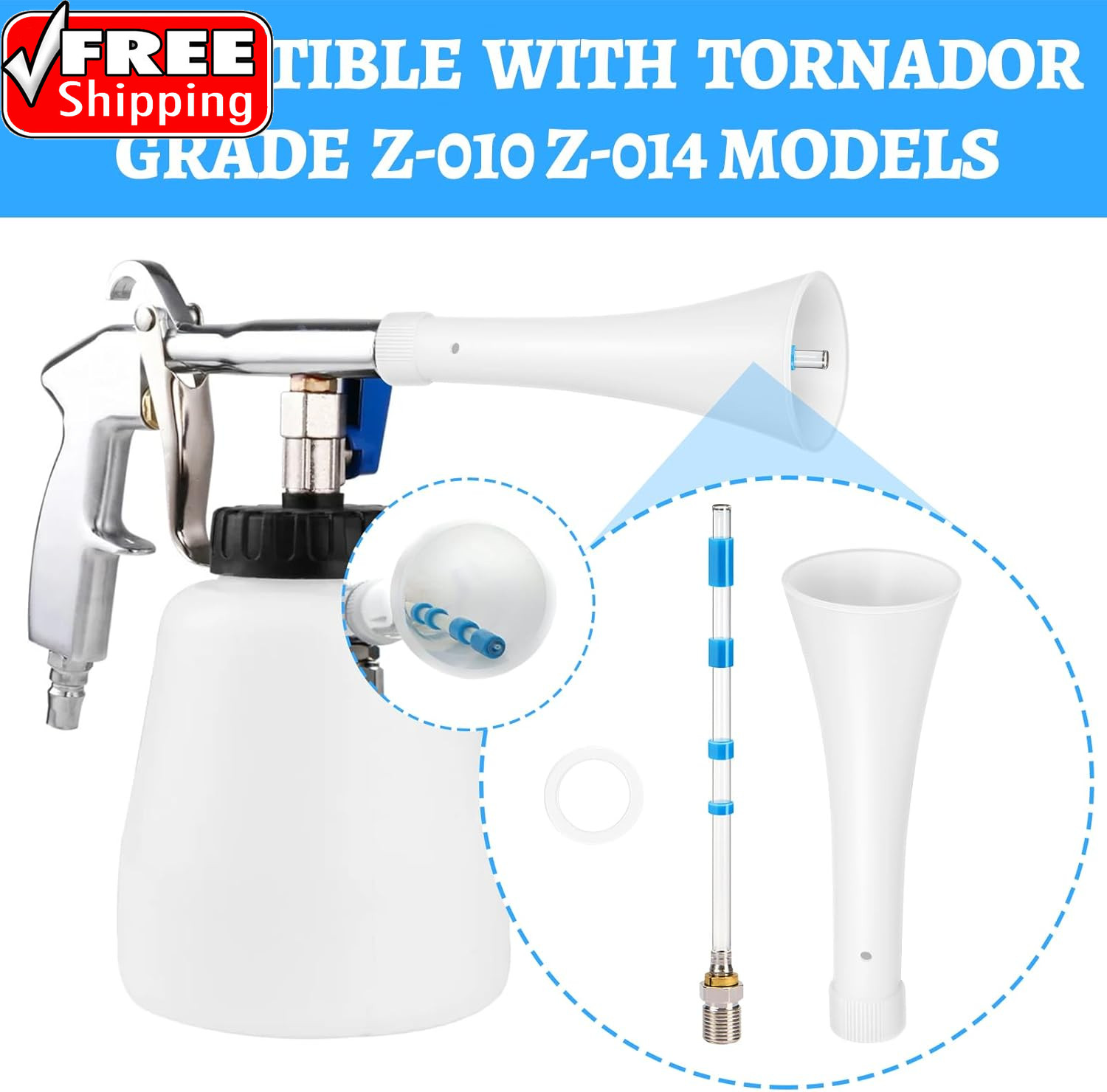 Nozzle Repair Kit for Car Cleaning Gun Parts Z-010 and Air Blow Out Tool Z-014 F