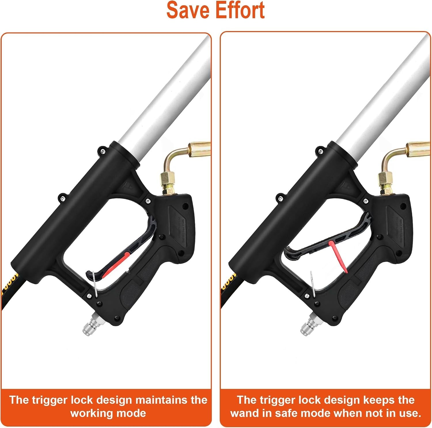 Lightweight 24 Feet Pressure Washer Extension Wand Ideal for Hard to Areas