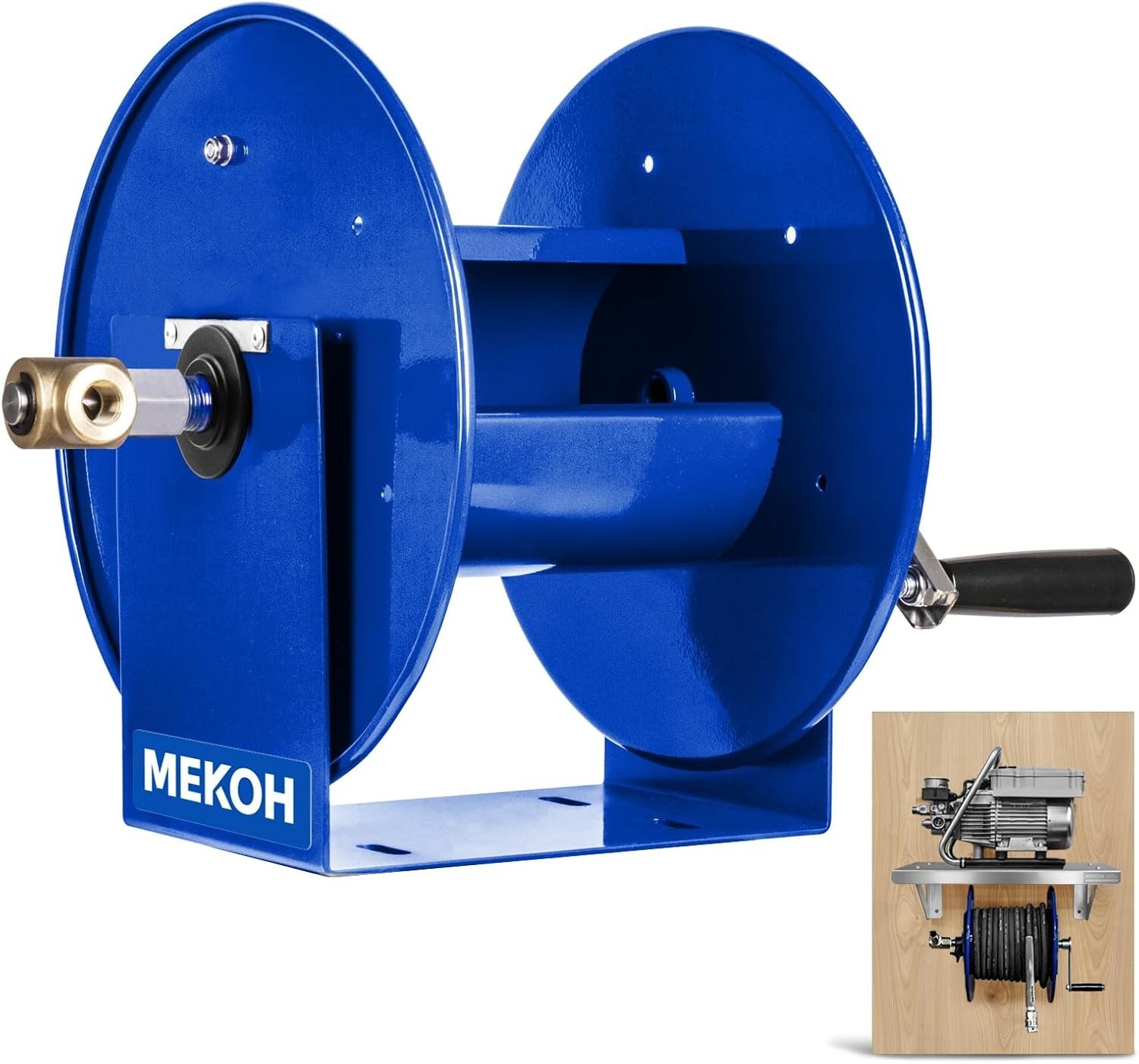 Manual Compact Pressure Washer Hose Reel 100FT x 3/8″ – For Maximum Efficiency