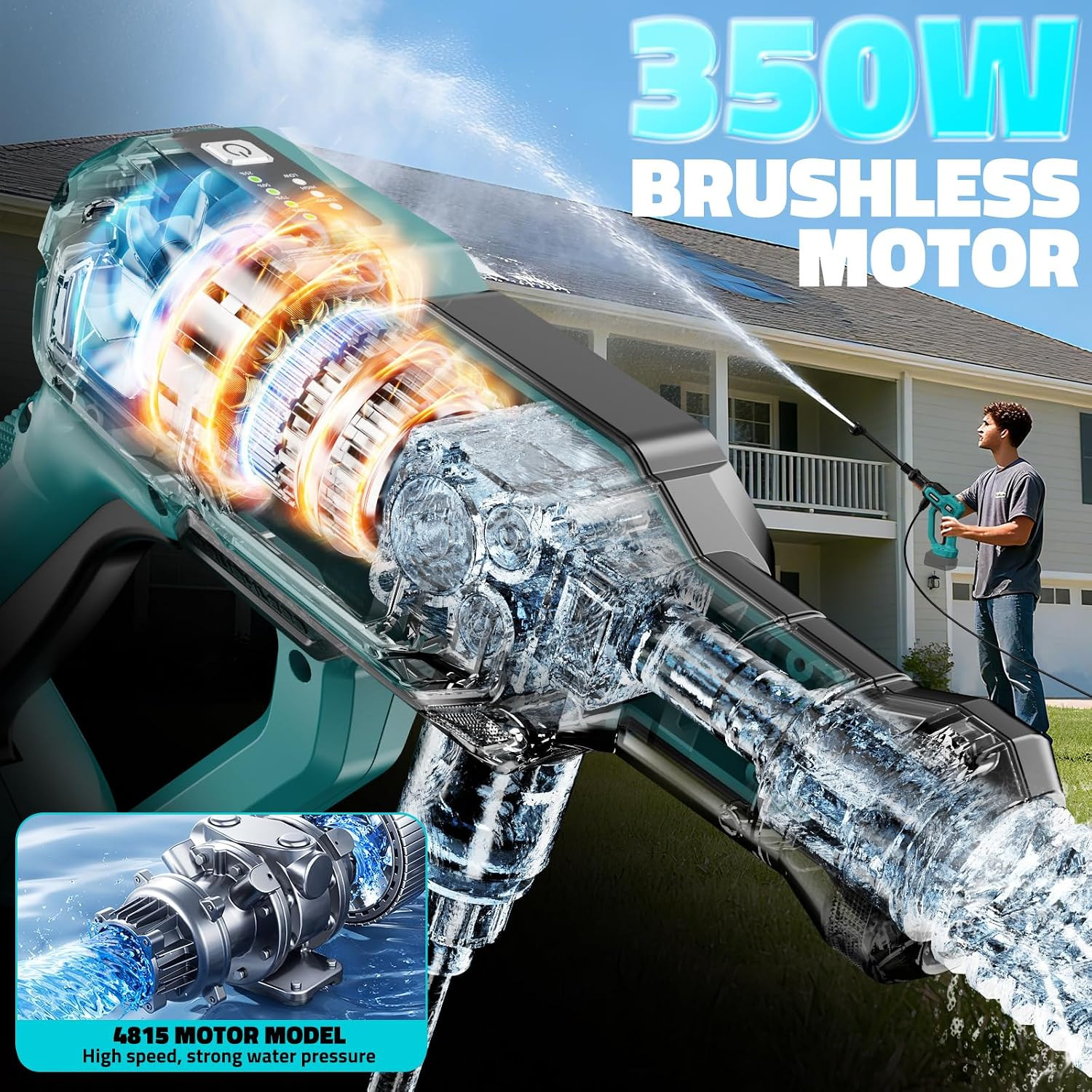 Cordless Portable Washer for Makita 18V Battery, 1000 PSI Portable Handheld Wash