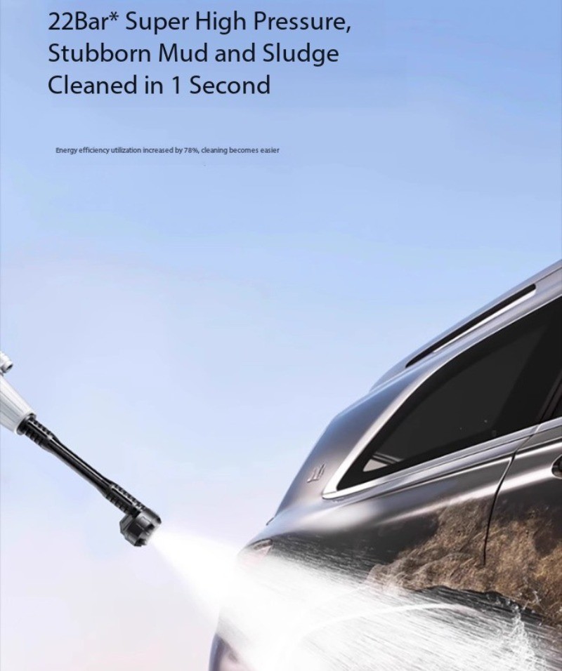 High-Pressure Car Wash Gun for Home Use Super-Powerful Wireless Car Washer