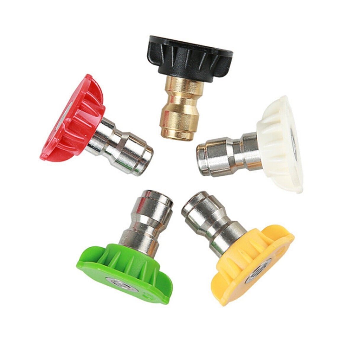 5PCS Pressure Washer Spray Tips Nozzles High Power Kit Quick Connect 1/4″ Set