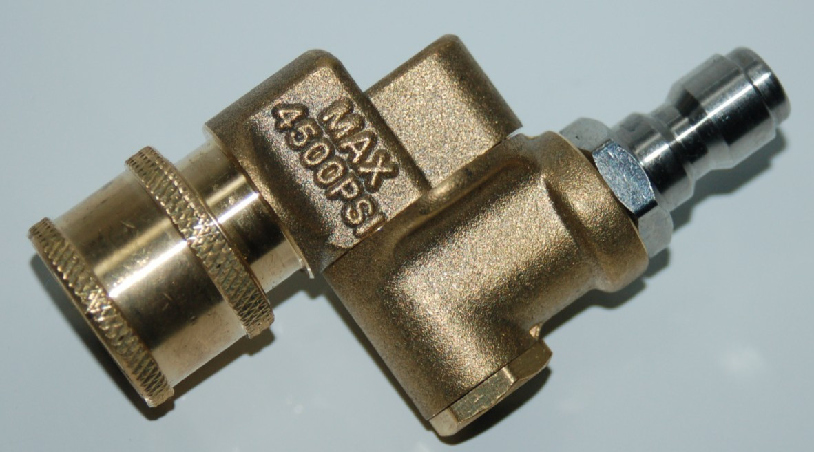 4,500 PSI Pressure Washer 1/4″ Pivoting Quick Connect Coupler Attachment