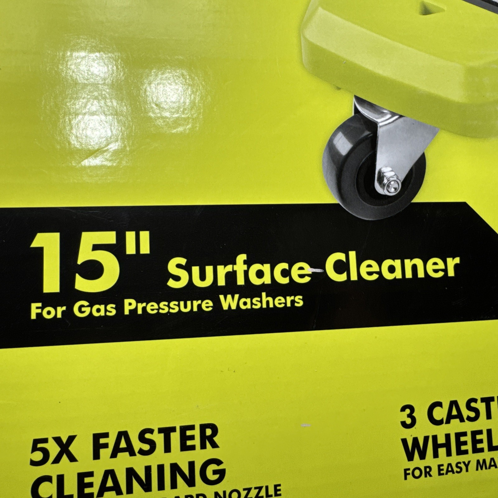 NOS RYOBI 15in. 3400PSI Gas Pressure Washer Surface Cleaner on Wheels RY31SC15
