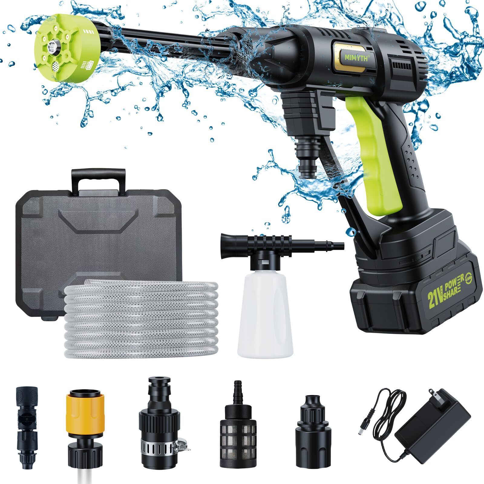 MIMYTH Cordless Power Washer; 990 PSI Cordless Pressure Washer with 4.0Ah Batter