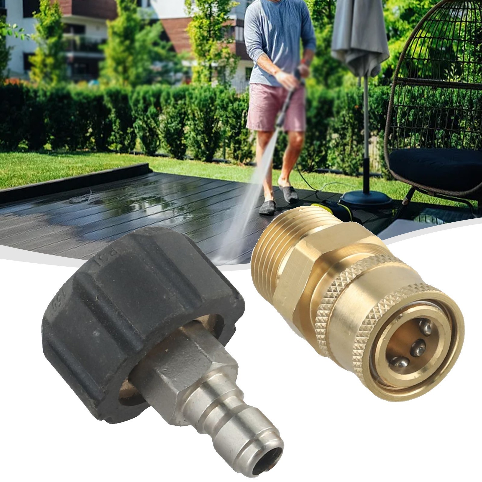 M22 Washer Swivel Adapter Set 14mm 15mm Quick Connect To 1/4“ 3/8“ Accessory ·