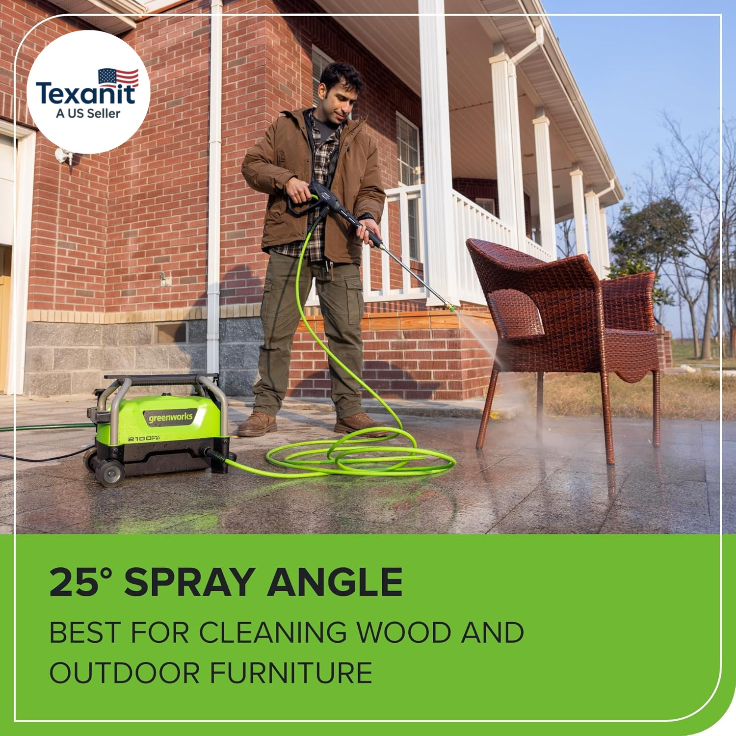 2100 PSI (SGS Certified) 1.2 GPM 13Amp Compact Electric Pressure Washer Telescop