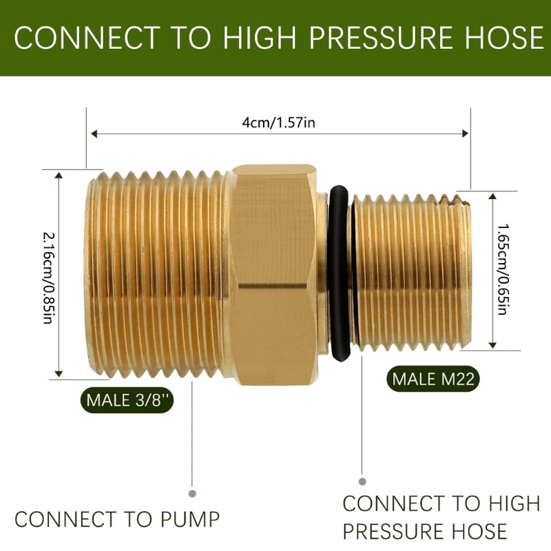 Industrial Grades Pressure Washer Outlet Fittings With M 22 Threaded Design