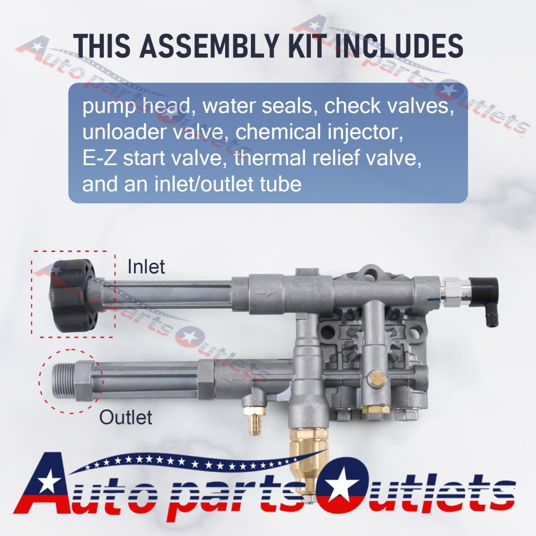 New Washer Pump Head Assy Complete Pressure AR42518 For RMW & SRMW Pumps