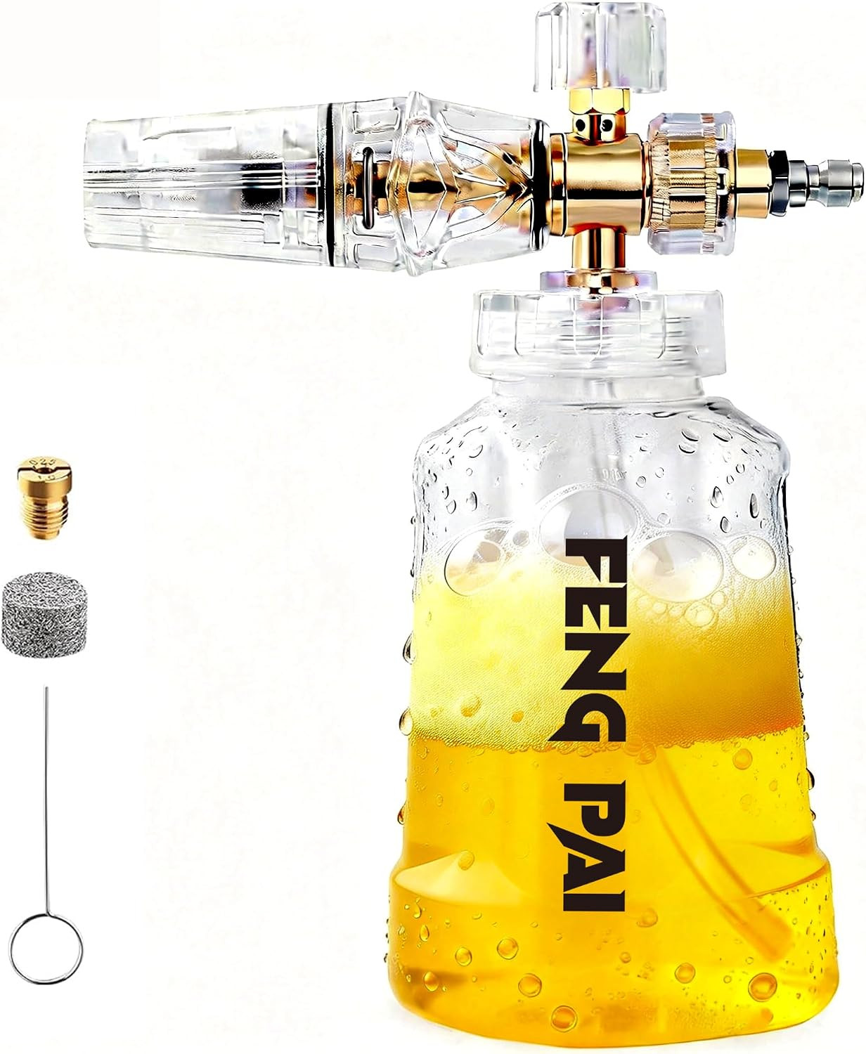 Foam Cannon for Pressure Washer, FENGPAI Foam Cannon with 1/4 Inch Quick Connect