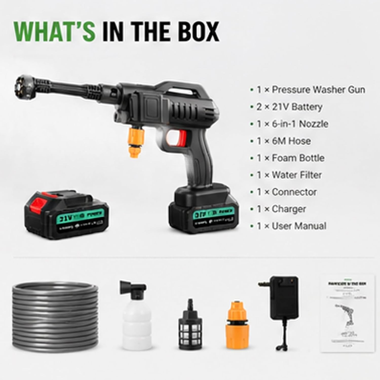 Cordless Portable Washer, Handheld Washer, Battery Operated Washer for Car Home