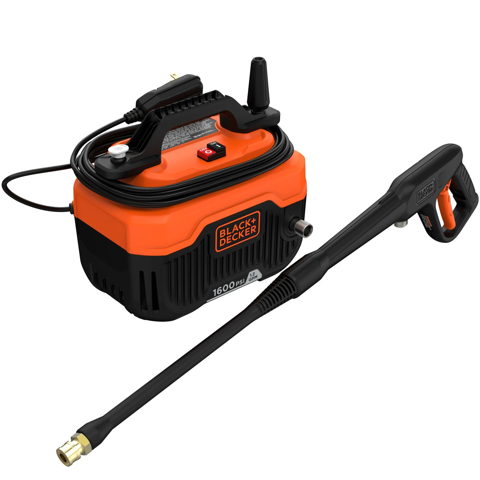 BLACK+DECKER Electric Cold Water Pressure Washer (1,600 Max PSI)- BEPW1600