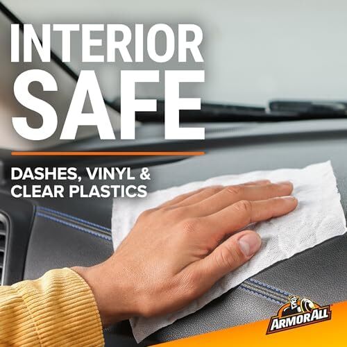 Armor All Car Interior Cleaner Wipes, Car Interior Cleaning Wipes for Dirt and D